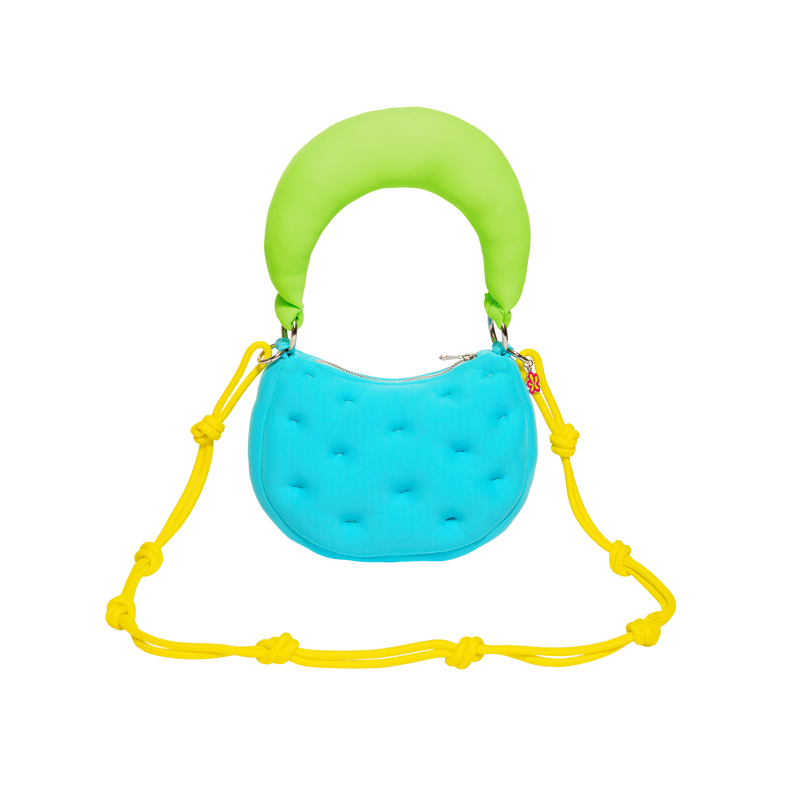 Mini Magnolia Purse (lime/turquoise)