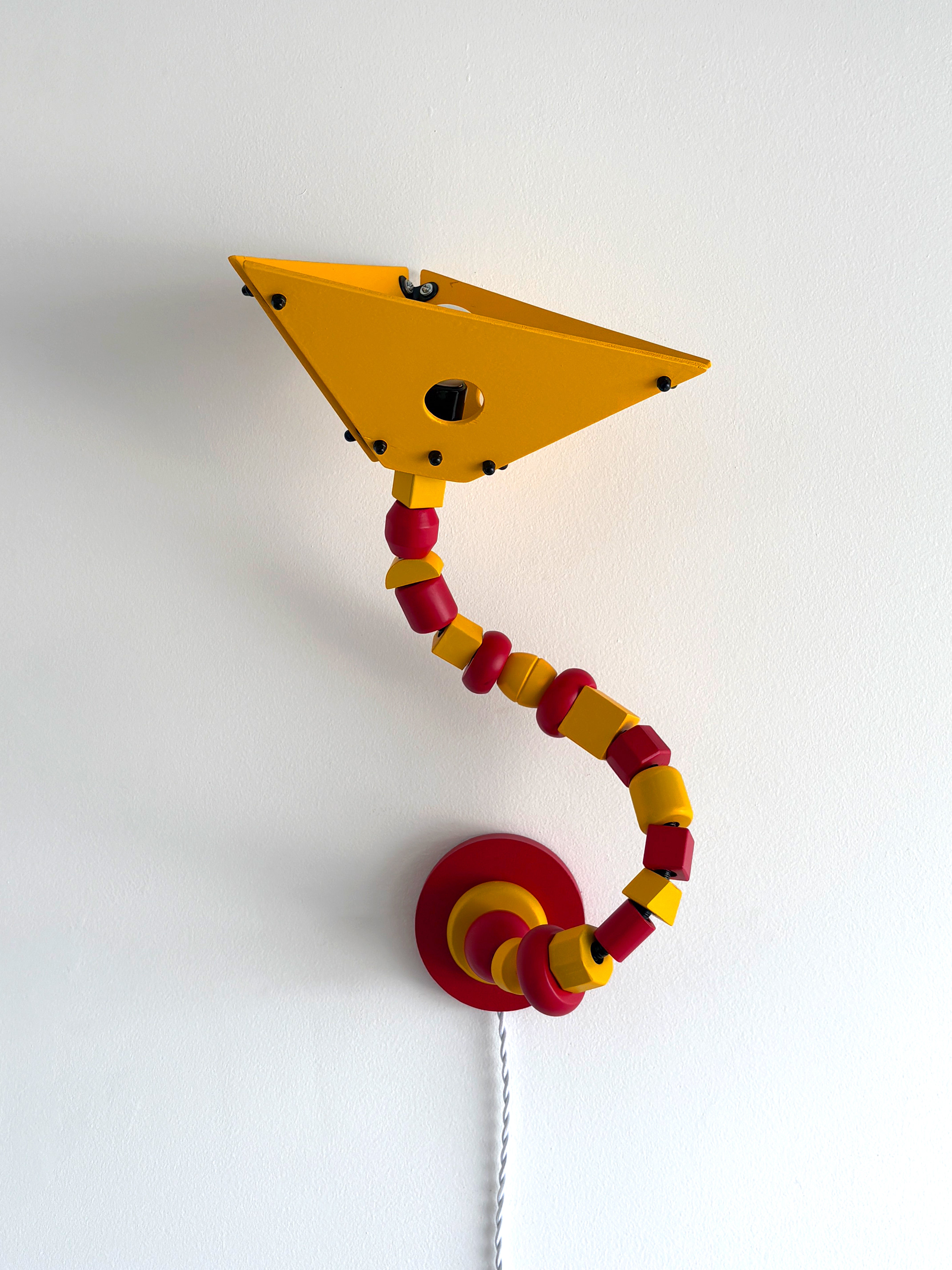 Bead Maze Lamp - Red/Yellow