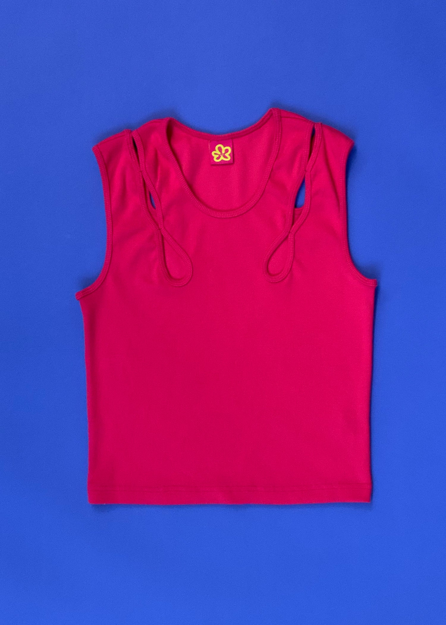 Archive Sale - Shoulder slash tank / Fuchsia