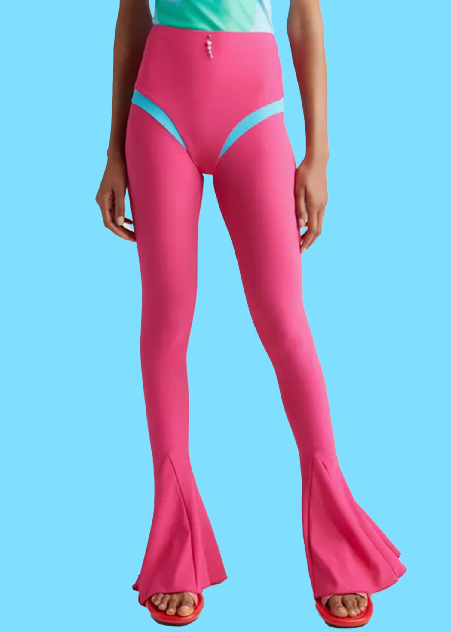 Archive Sale / Mermaid Flare Leggings- Fuchsia