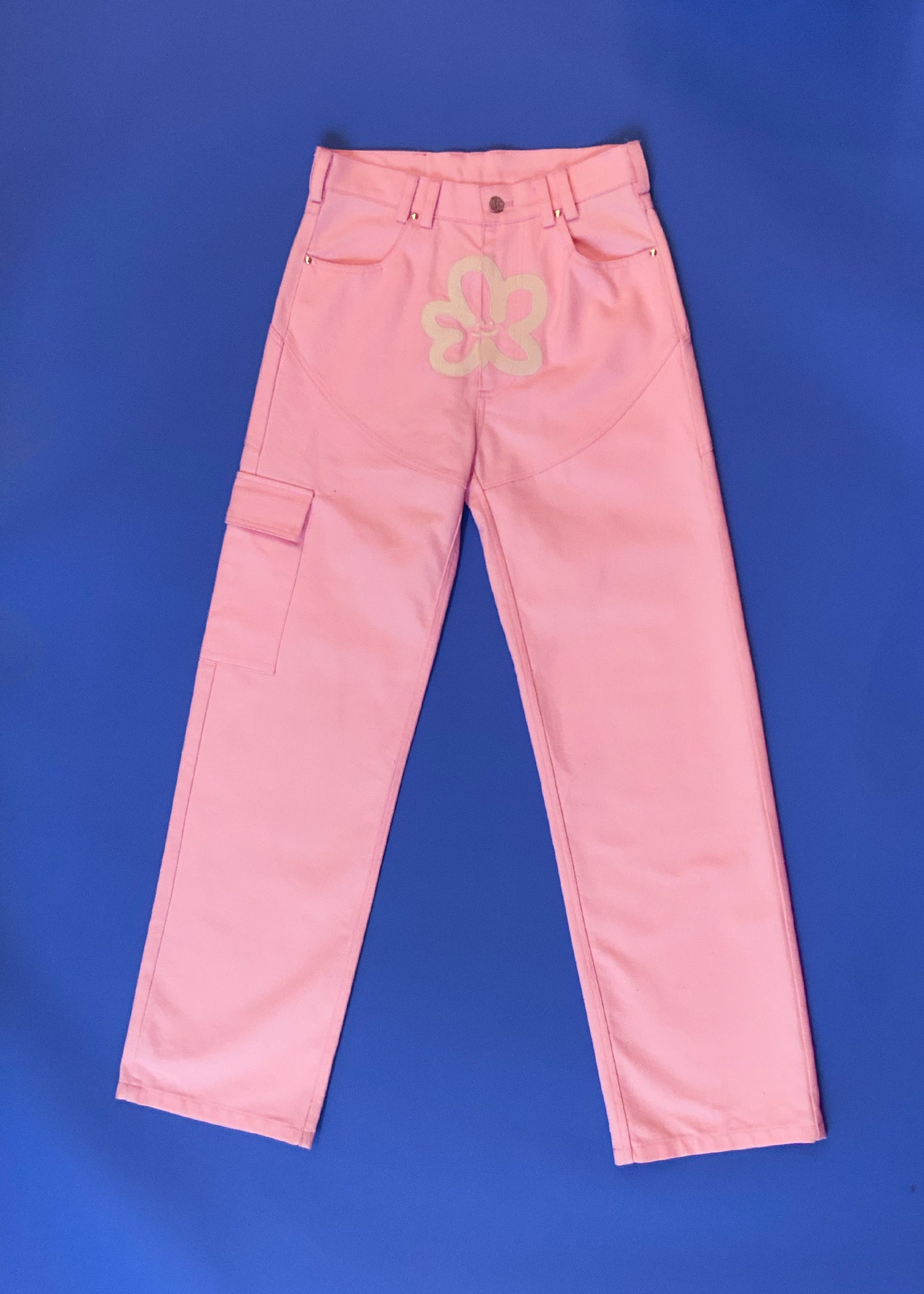 Archive Sale / Flower Pants - Baby Pink