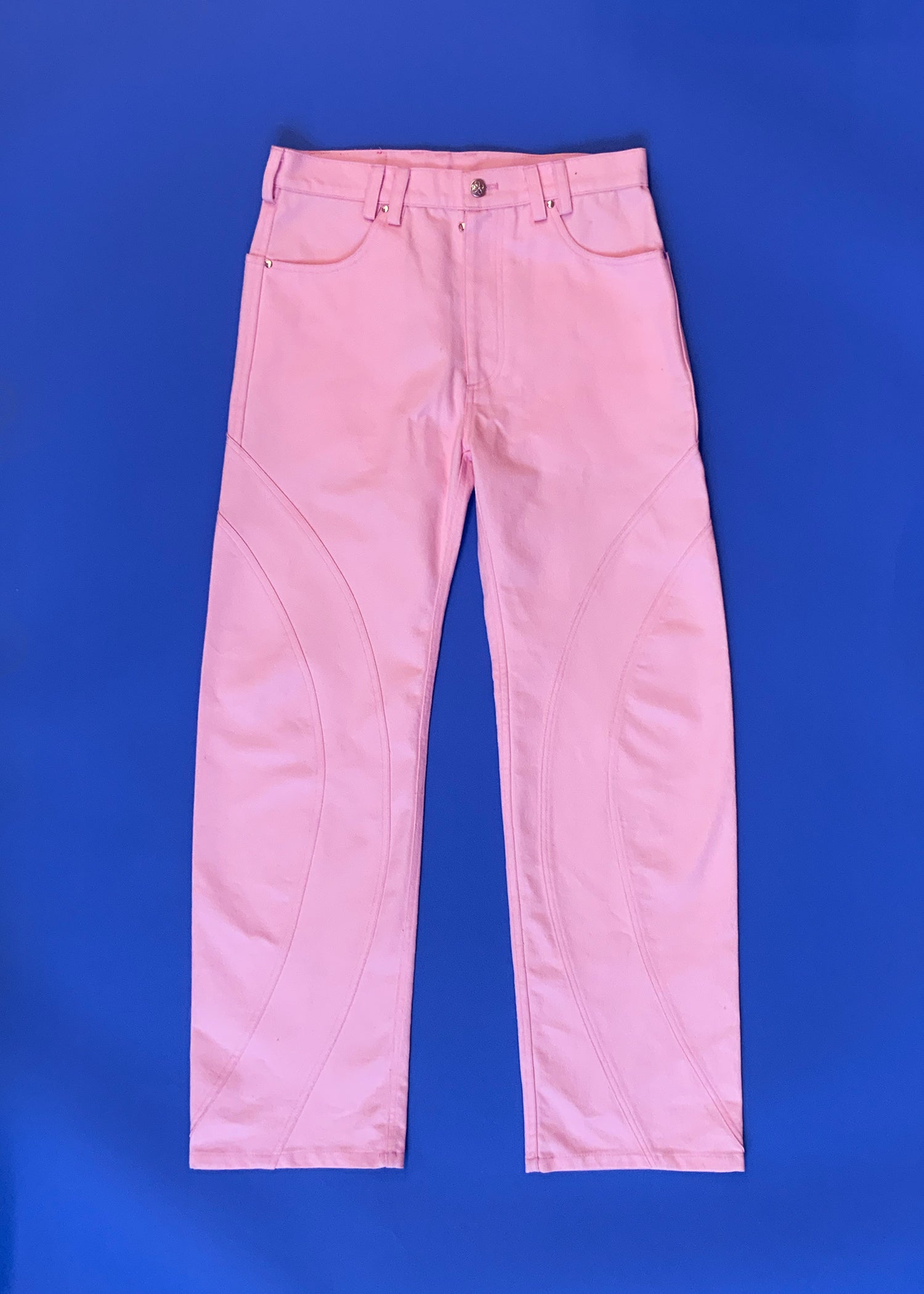 Archive Sale / Spiral Denim Pants - Baby Pink